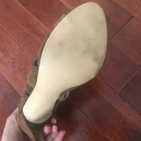 NWOT Zara Leather Laser Cut Heels - Picture 2 of 2